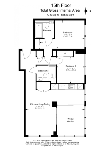 2 bedrooms flat to rent in Bondway, Parry St., SW8-Floorplan