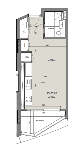 Studio flat to rent in Electric Boulevard, Nine Elms, SW11-Floorplan