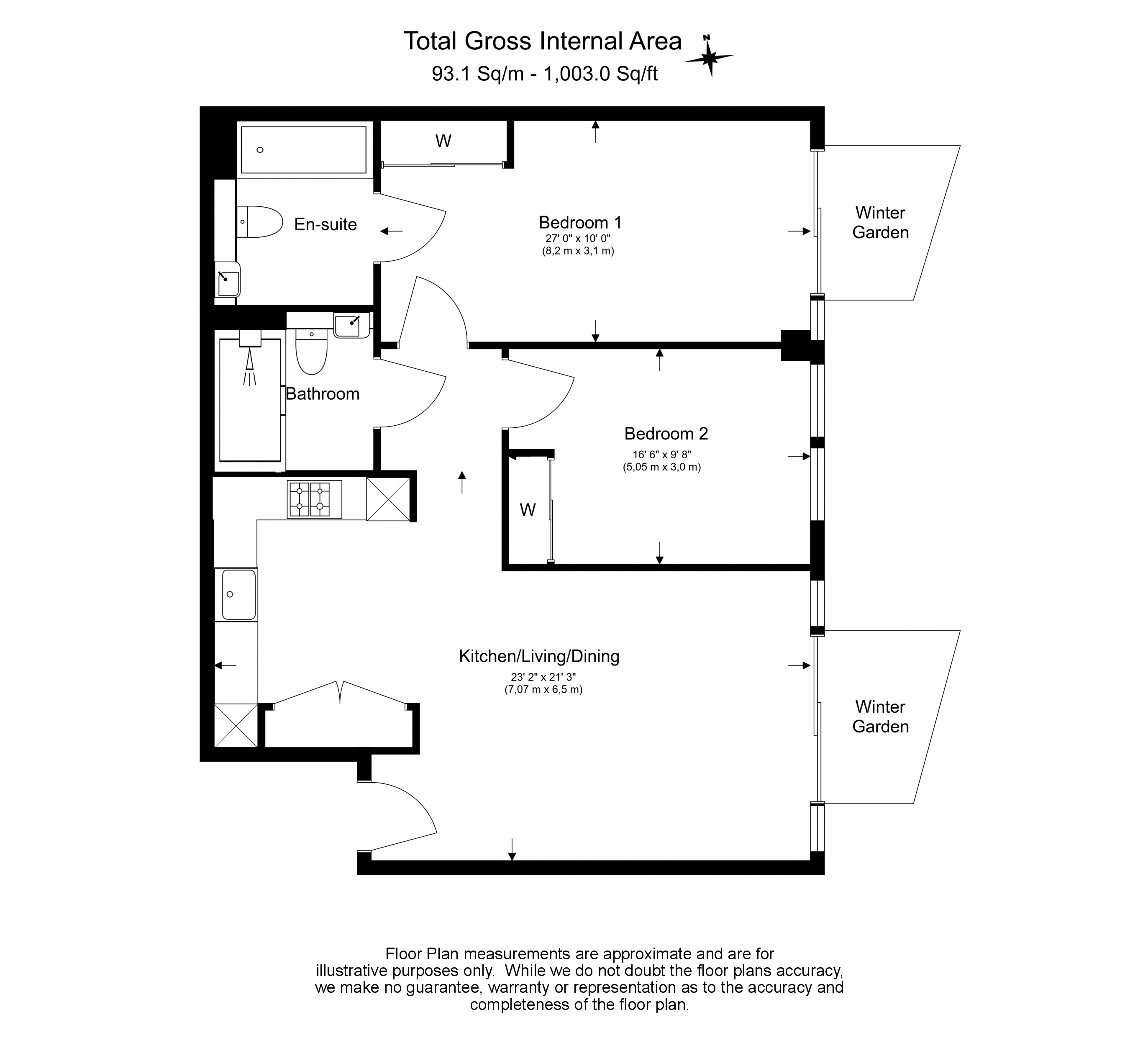 2 bedrooms  for sale in Damac Tower, Vauxhall, SW8-Floorplan