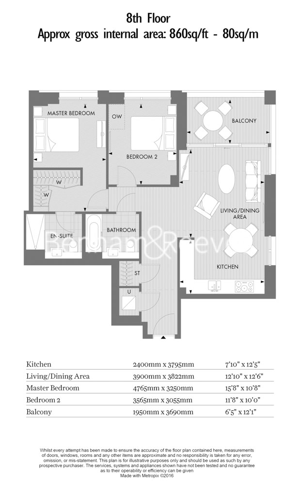 2 bedrooms flat to rent in Palmer Road, Nine Elms, SW11-Floorplan