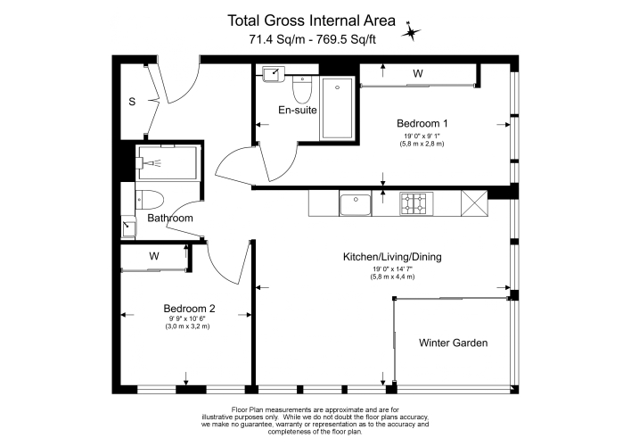 2 bedrooms flat to rent in Bondway, Nine Elms, SW8-Floorplan