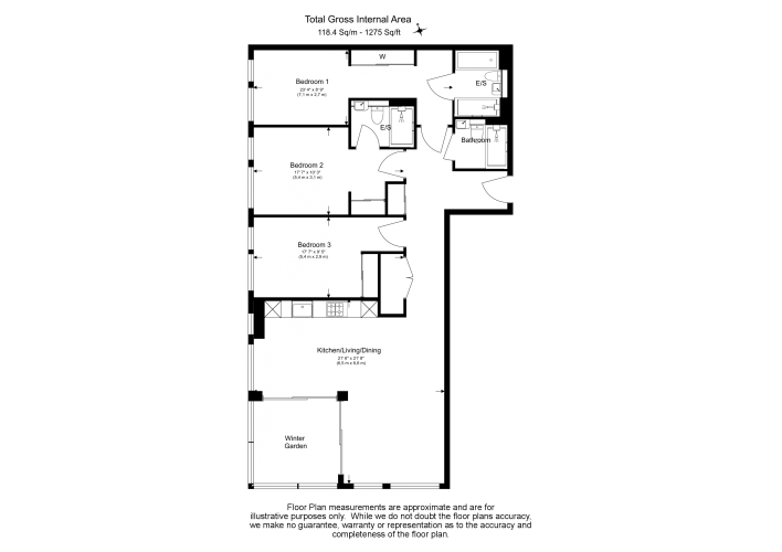 3 bedrooms flat to rent in Bondway, Nine Elms, SW8-Floorplan