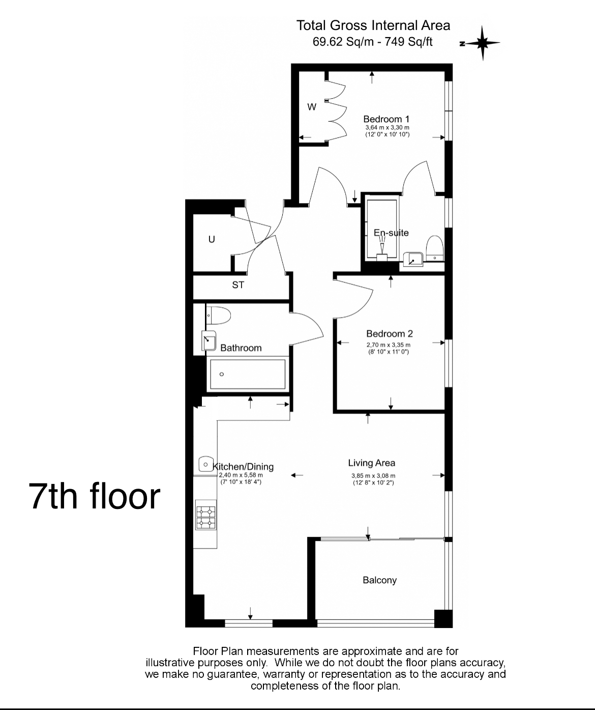 2  bedrooms flat to rent in Palmer Road, Nine Elms, SW11-Floorplan