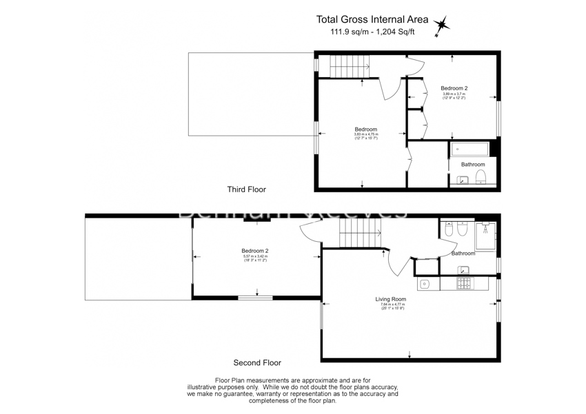 3 bedrooms flat to rent in Wandsworth Road, Nine Elms, SW8-Floorplan