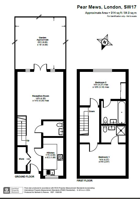 2 bedrooms house to rent in Pear Mews, Tooting, SW17-Floorplan