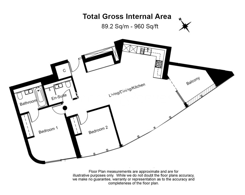 2 bedrooms flat to rent in Electric Boulevard, Nine Elms, SW11-Floorplan