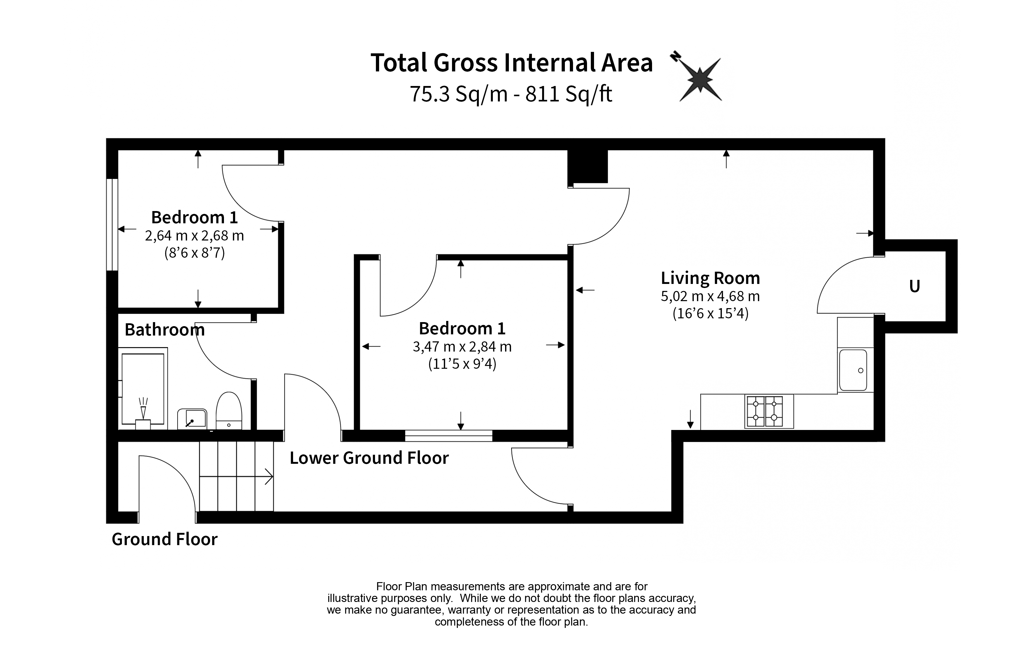 2  bedrooms flat to rent in Wandsworth Road, Nine Elms, SW8-Floorplan