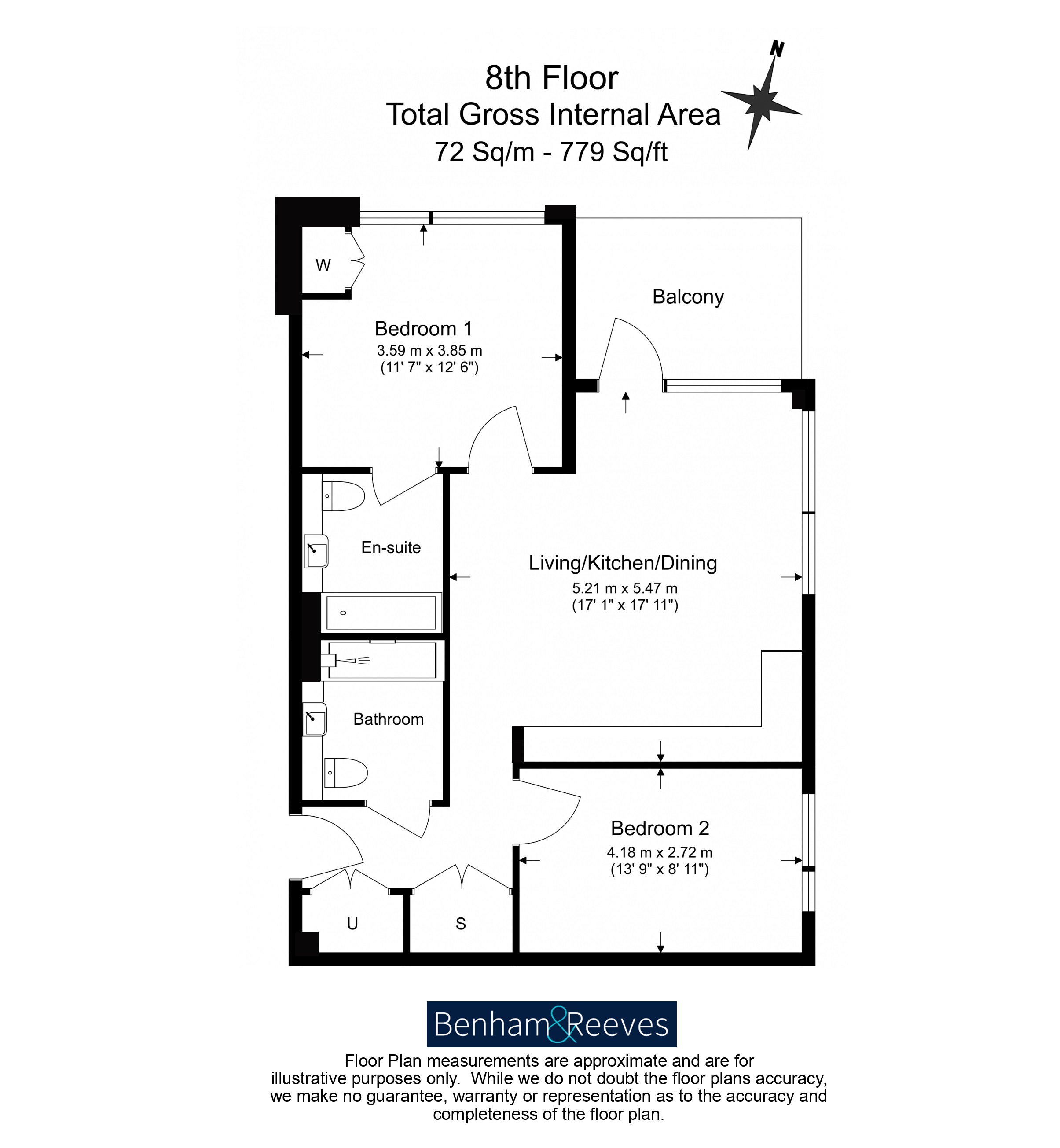 2  bedrooms flat to rent in Gasholder Place, Oval, SE11-Floorplan