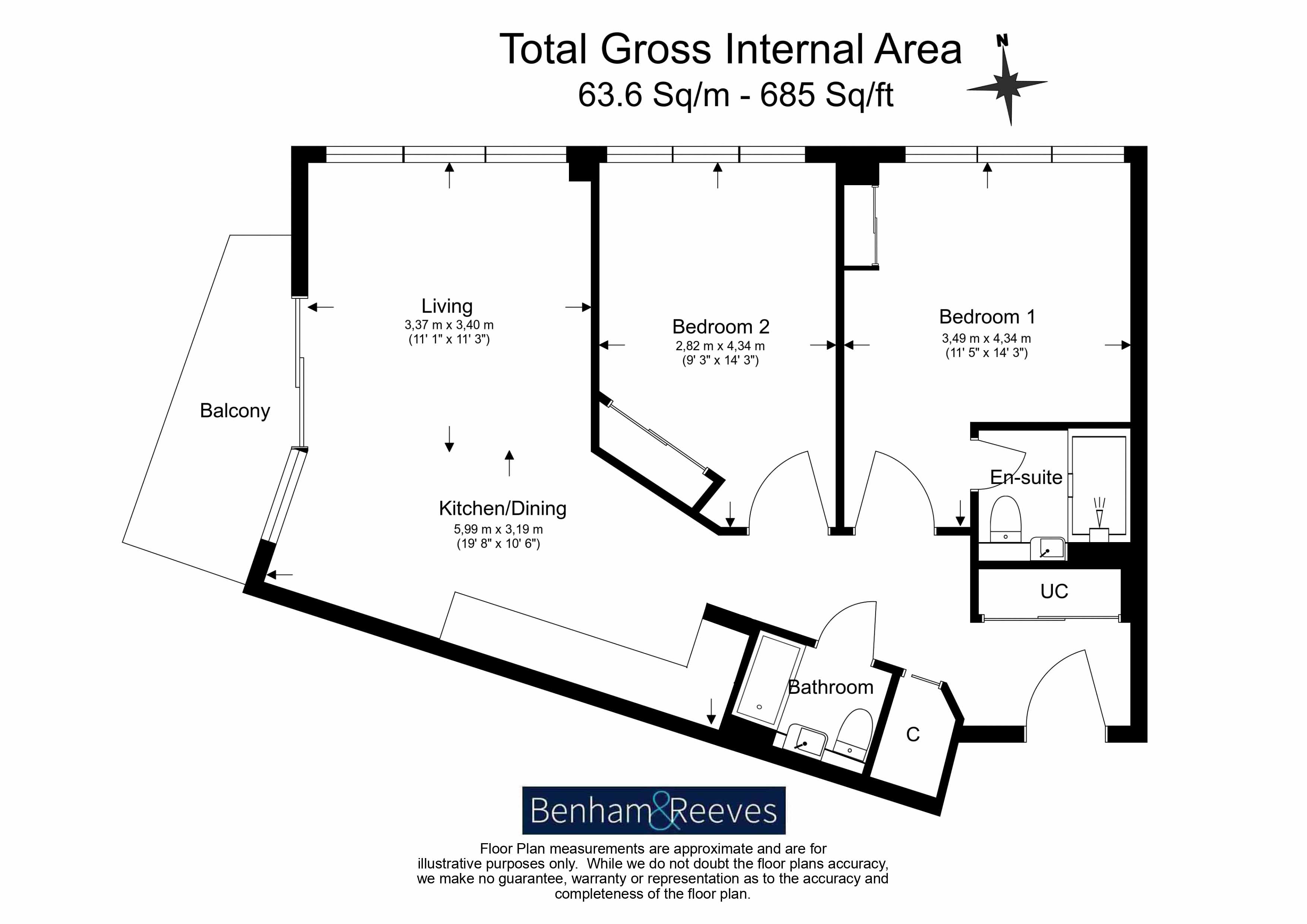 2  bedrooms flat to rent in Linear Place, Nine Elms, SW11-Floorplan