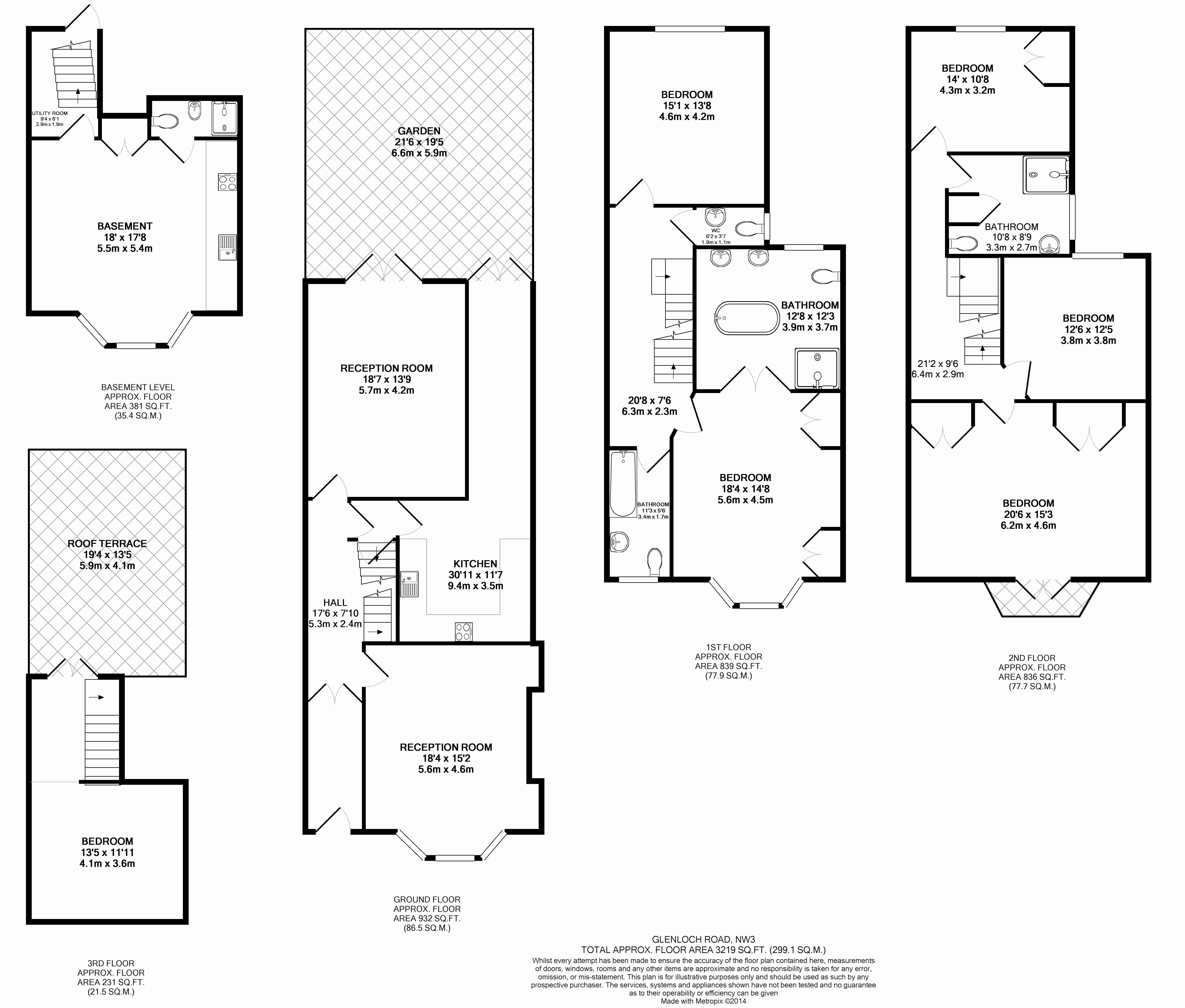 6 bedrooms house to rent in Glenloch Road, Hampstead, NW3-Floorplan