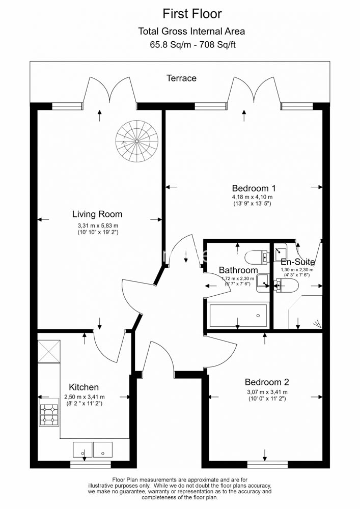 2 bedrooms flat to rent in Parkhill Road, Belsize Park, NW3-Floorplan