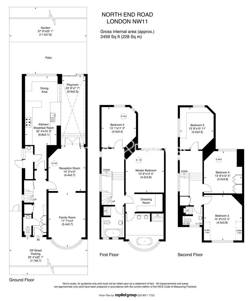 5 bedrooms house to rent in North End Road, Hampstead, NW11-Floorplan