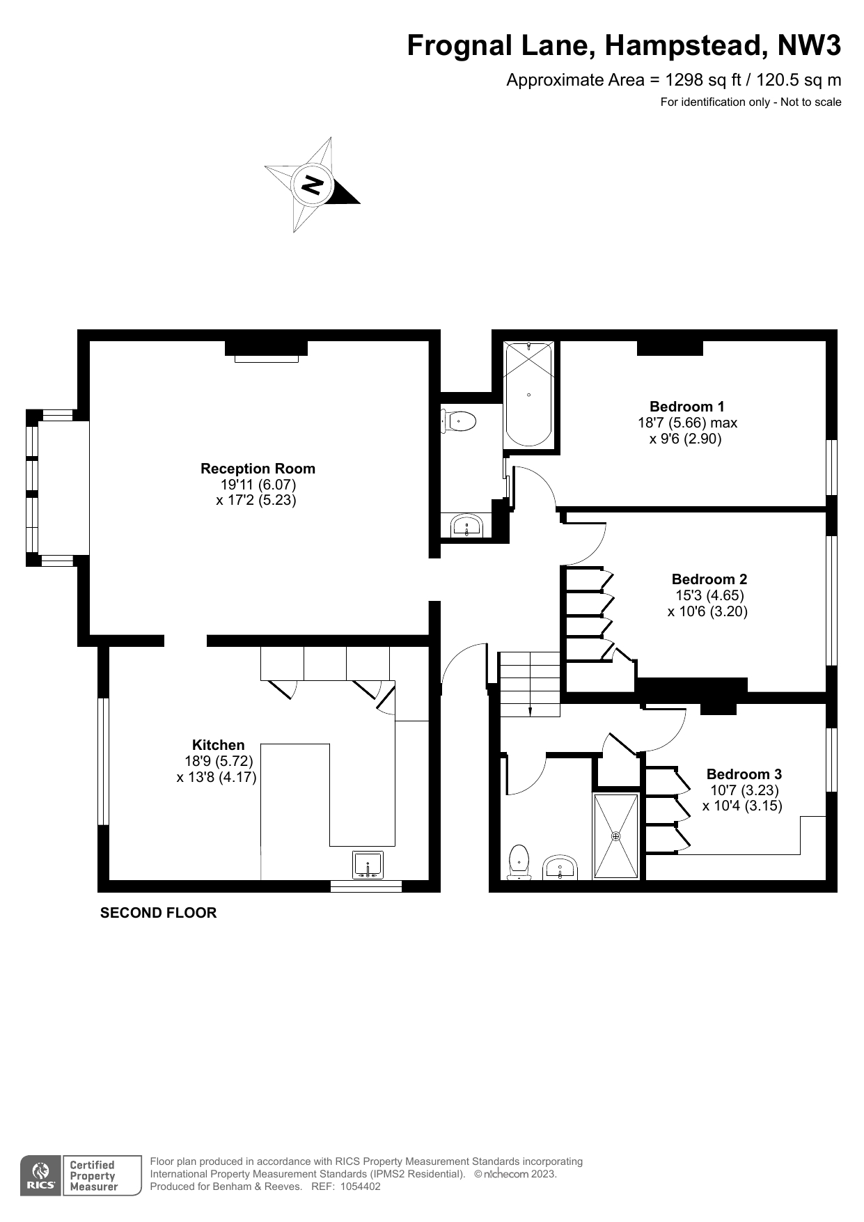 3 bedrooms house to rent in Bracknell Lodge, Hampstead, NW3-Floorplan
