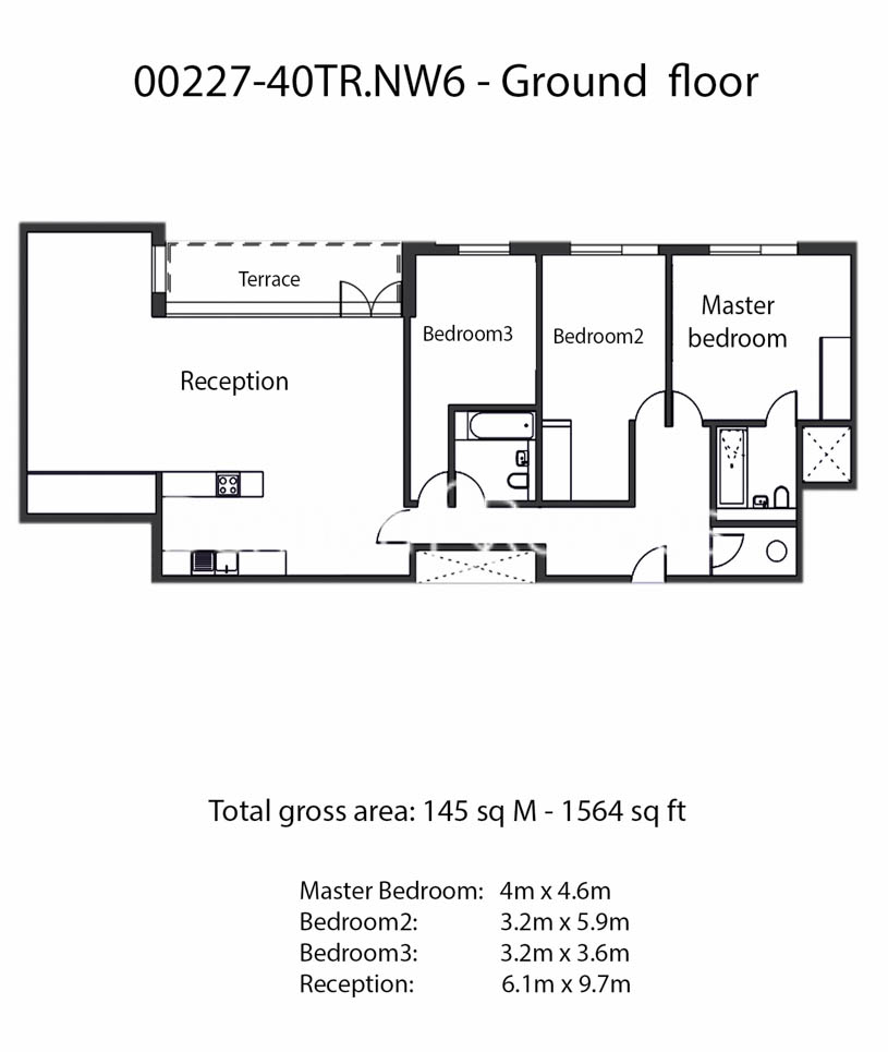 3 bedrooms flat to rent in Maygrove Road, West Hampstead, NW6-Floorplan