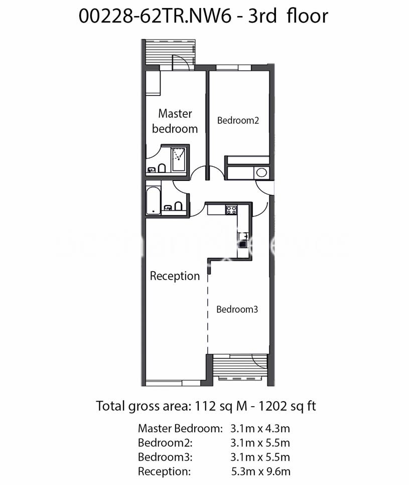 3  bedrooms flat to rent in Maygrove Road, West Hampstead, NW6-Floorplan