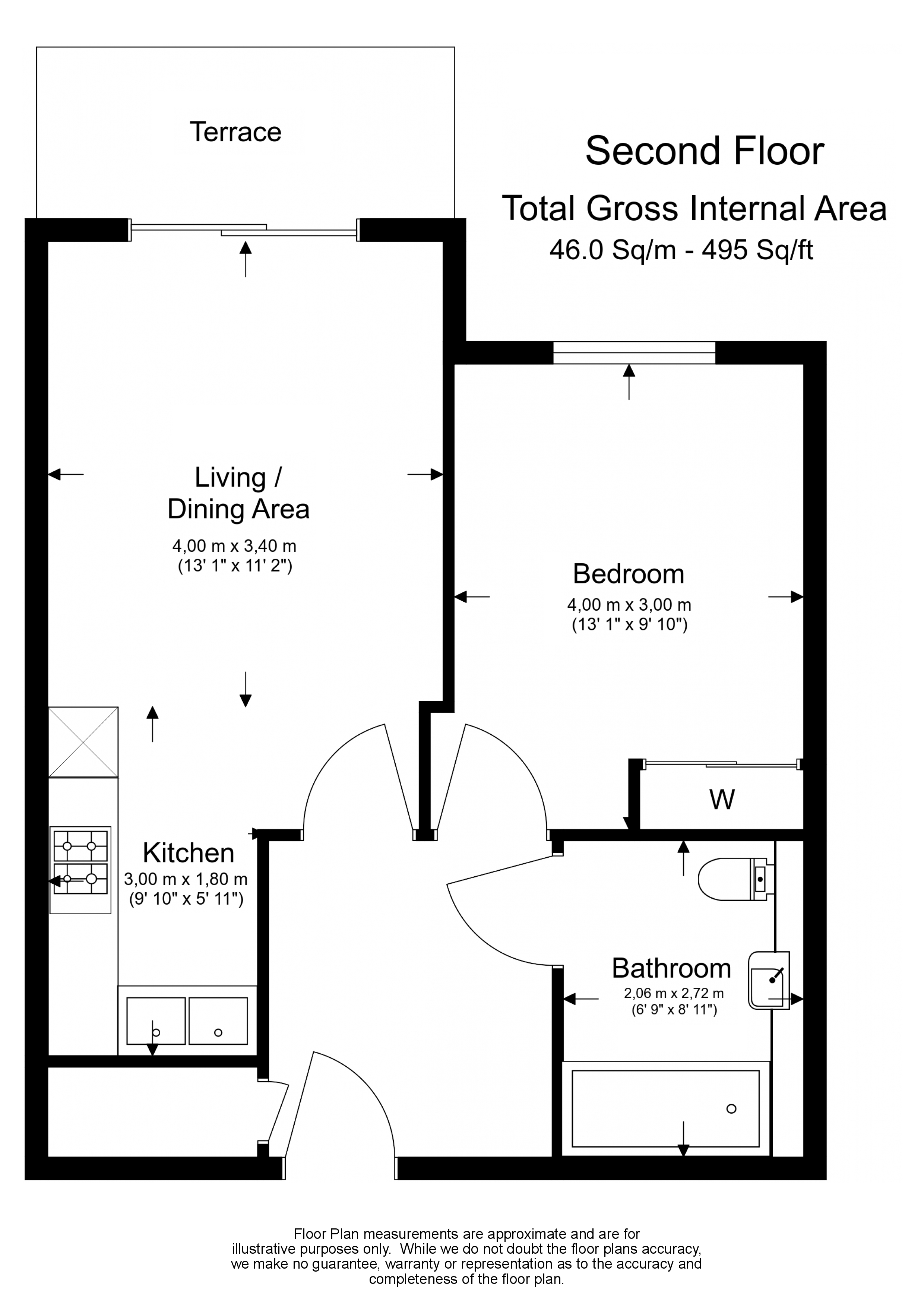 1  bedroom flat to rent in Argo House, Maida Vale, NW6-Floorplan