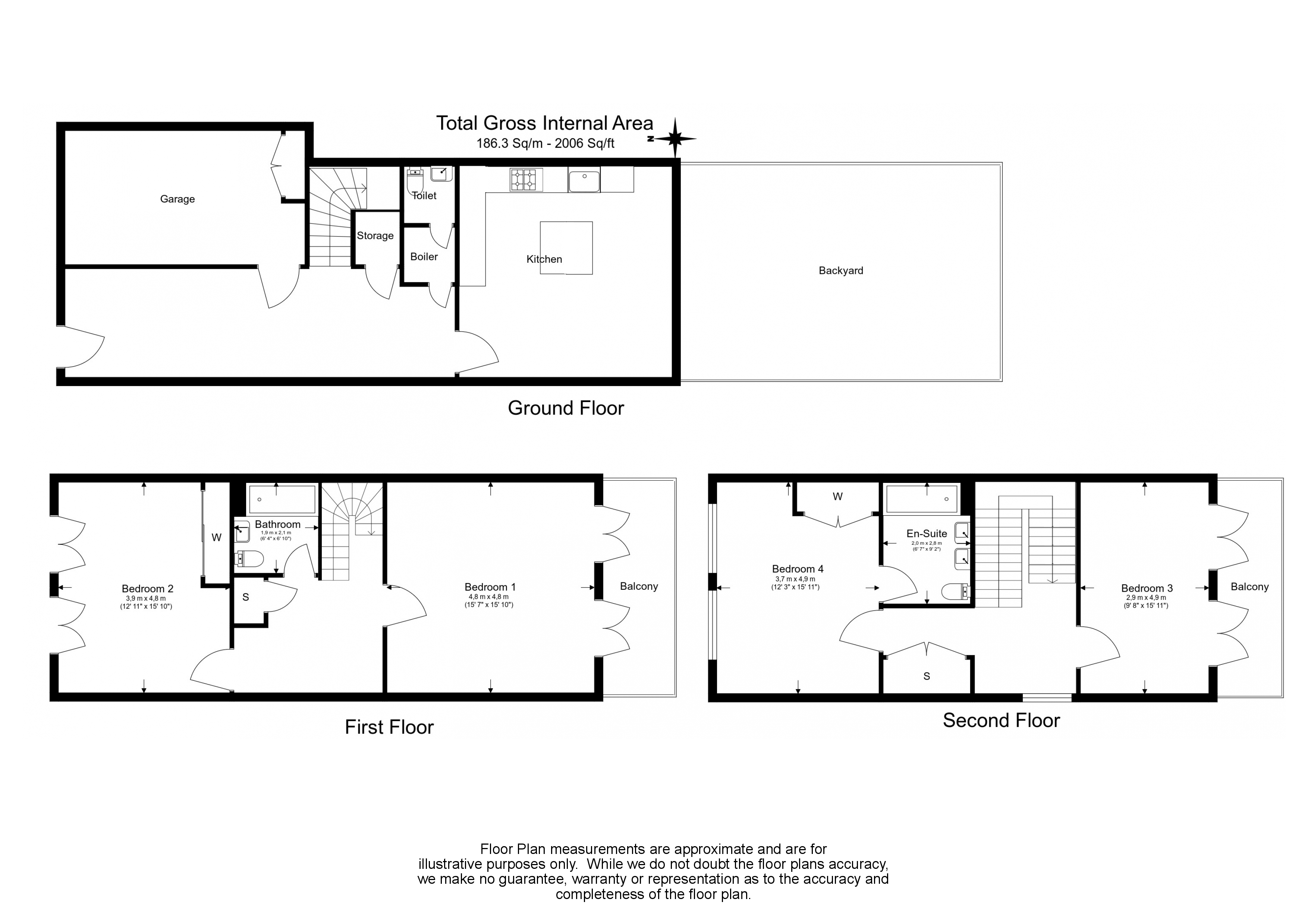 4  bedrooms house to rent in Henry Darlot Drive, Millbrook Park, NW7-Floorplan