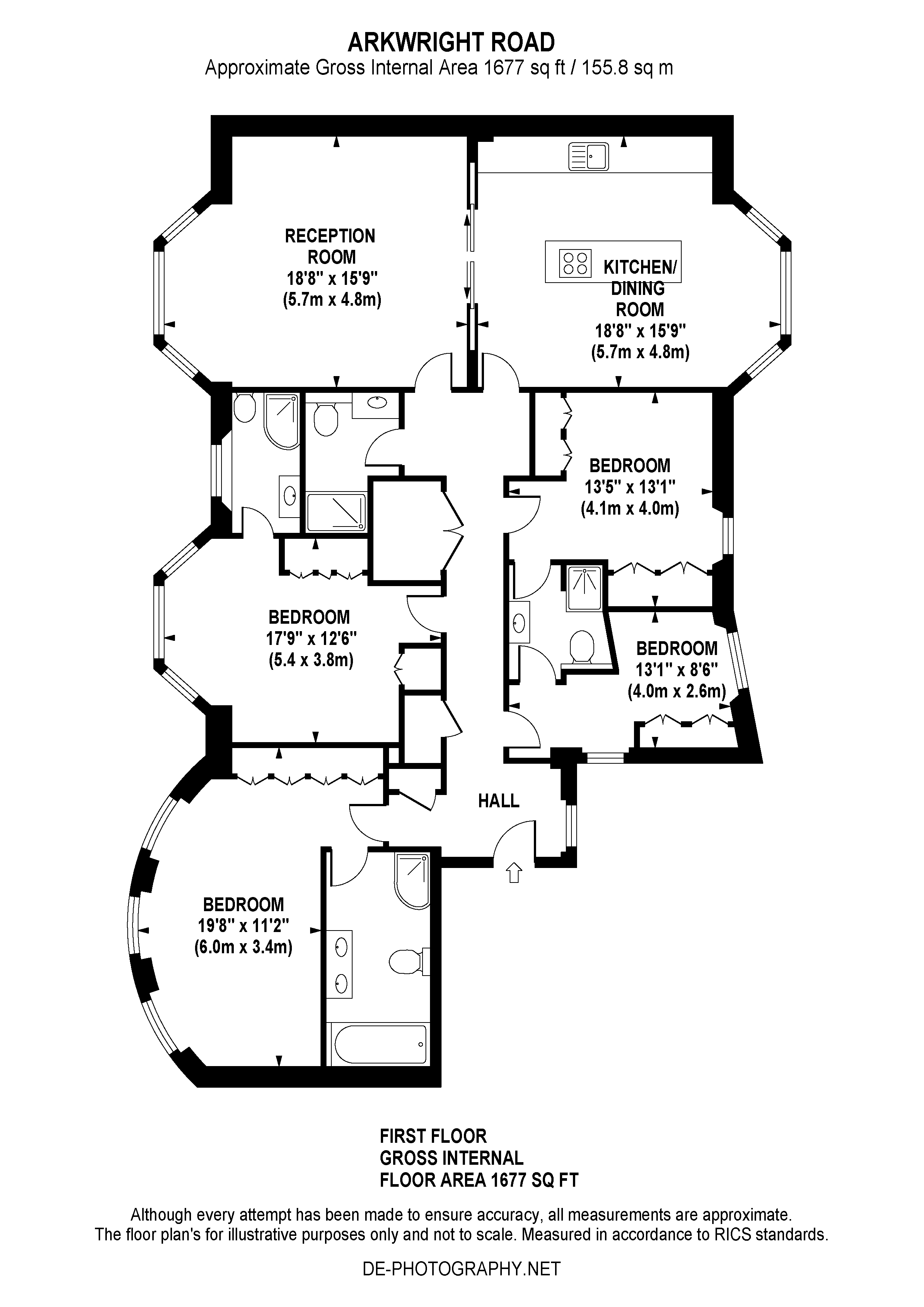 3 bedrooms flat to rent in Arkwright Rd, Hampstead, NW3-Floorplan