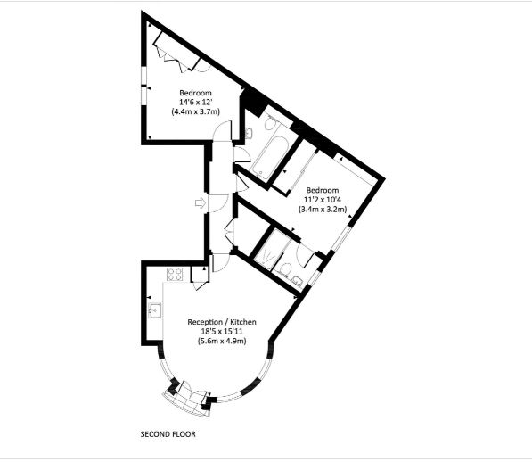 2 bedrooms flat to rent in Temple Fortune Lane, Temple fortune, NW11-Floorplan