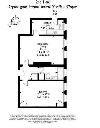 1  bedroom flat to rent in Prince Arthur Road, Hampstead, NW3-Floorplan