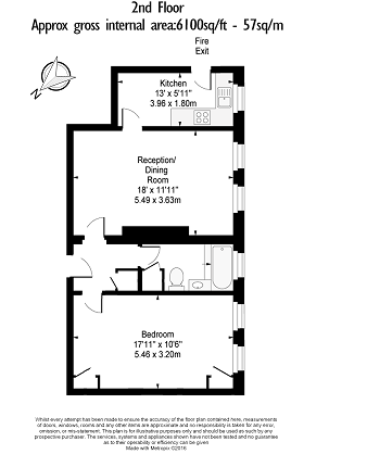 1 bedroom flat to rent in Prince Arthur Road, Hampstead, NW3-Floorplan