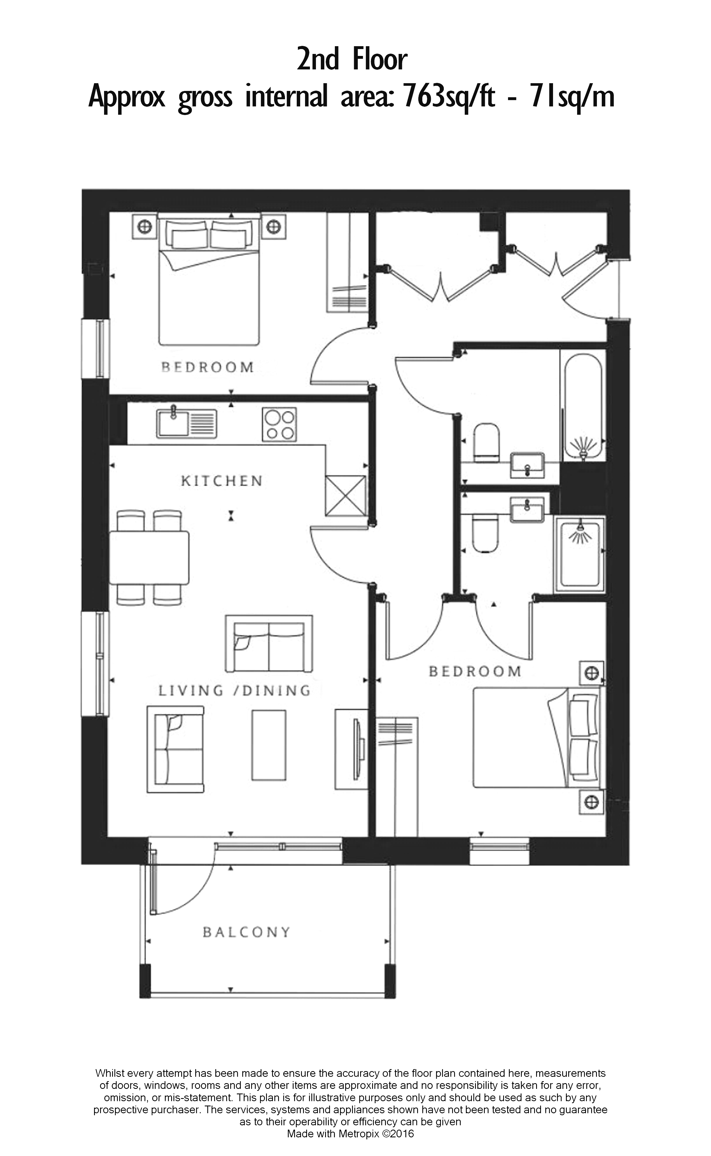 2 bedrooms flat to rent in Harewood Avenue, Hampstead, NW7-Floorplan