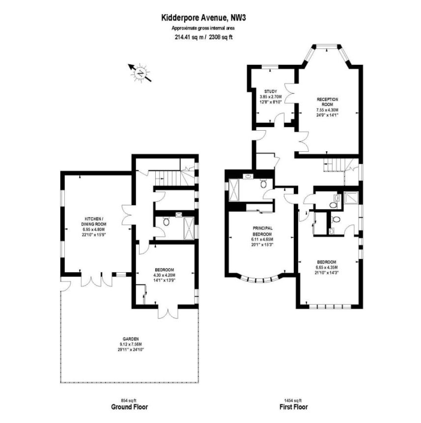 3 bedrooms flat to rent in Kidderpore Gardens, Hampstead, NW3-Floorplan