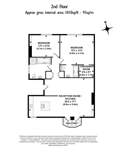 2  bedrooms flat to rent in Lambolle Road, Hampstead, NW3-Floorplan