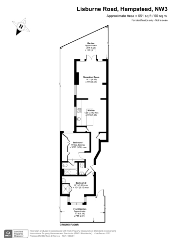 2  bedrooms flat to rent in Lisburne Road, Hampstead, NW3-Floorplan