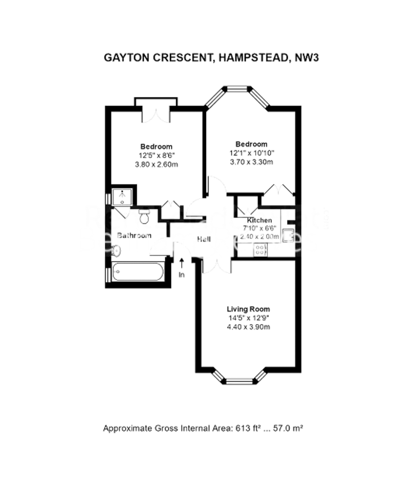 2  bedrooms flat to rent in Gayton Crescent, Hampstead, NW3-Floorplan