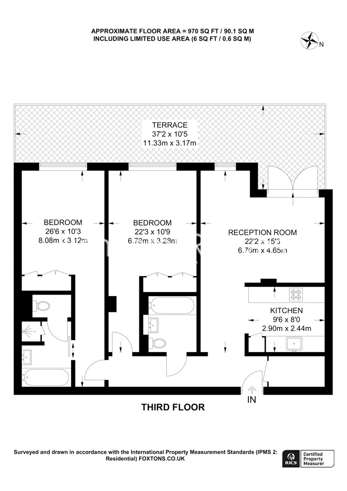 2  bedrooms flat to rent in The Panoramic, Hampstead, NW3-Floorplan