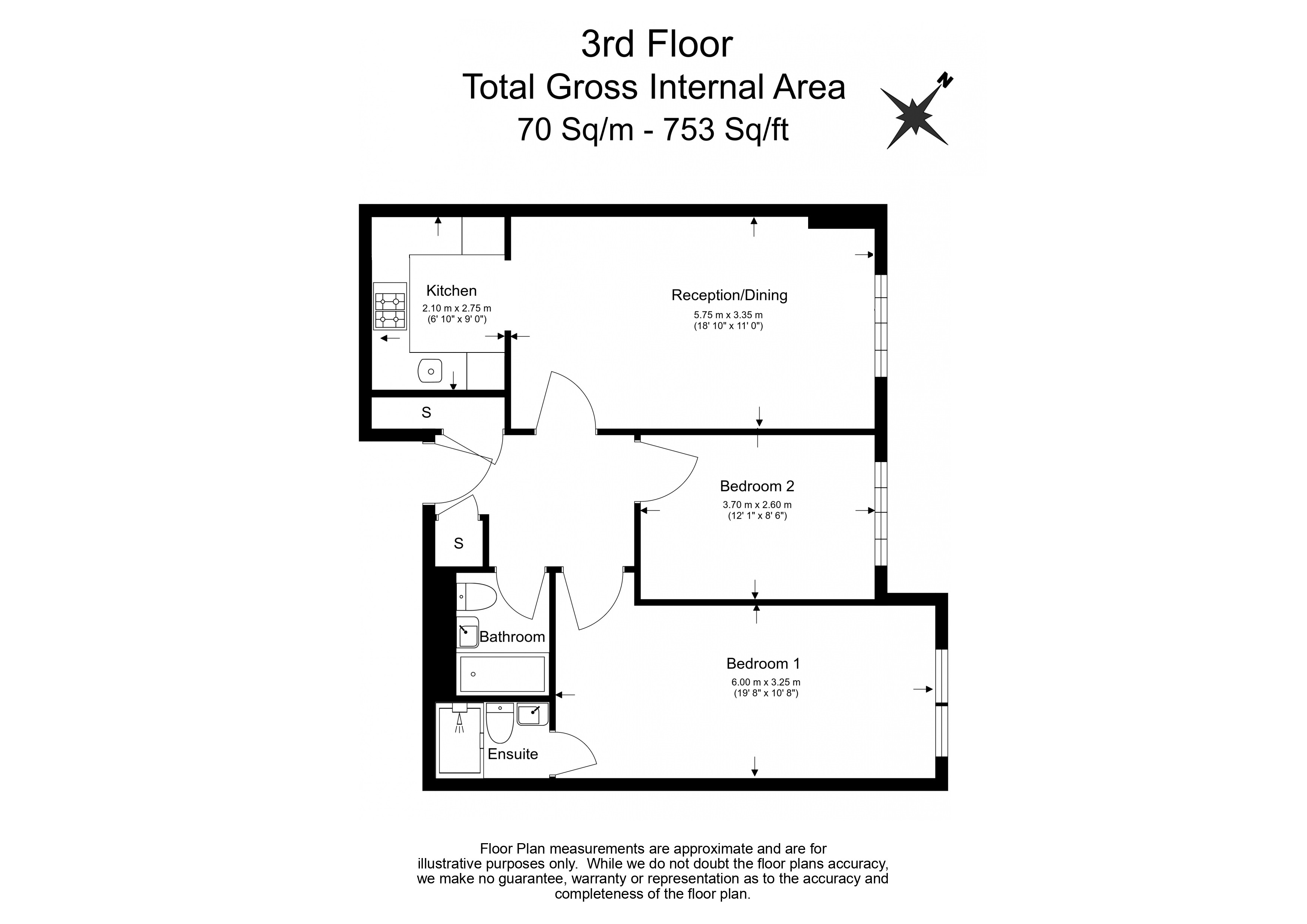 2  bedrooms flat to rent in Royal Drive, Friern Barnet, N11-Floorplan