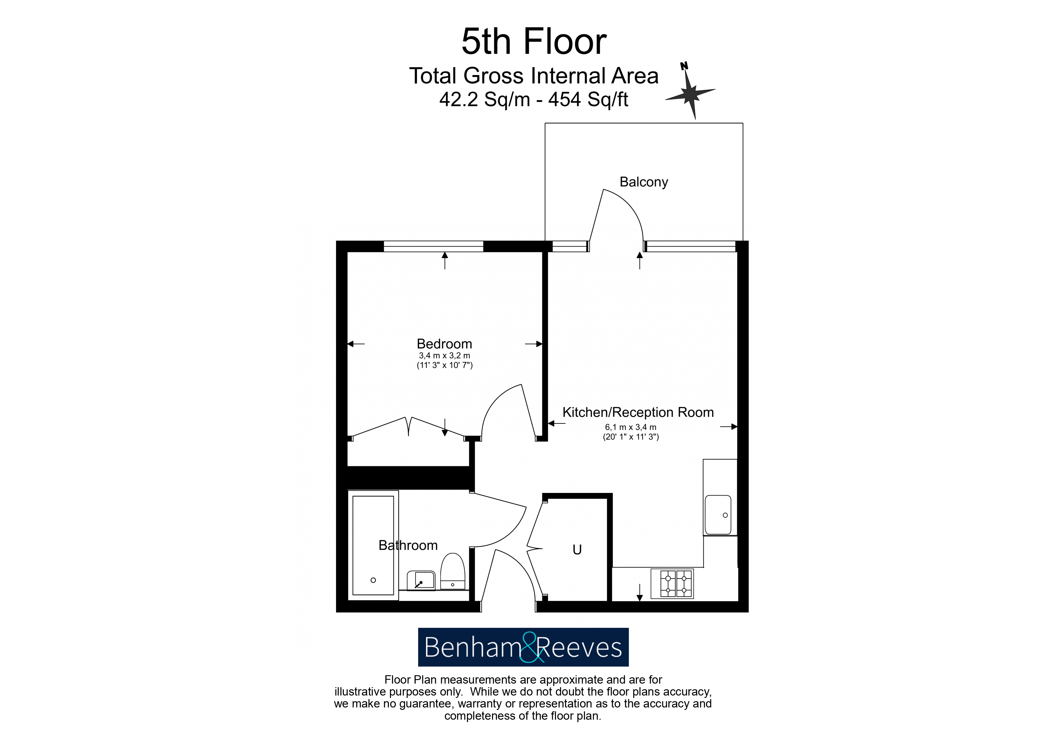 1  bedroom flat to rent in Perryfield Way, Hampstead, NW9-Floorplan