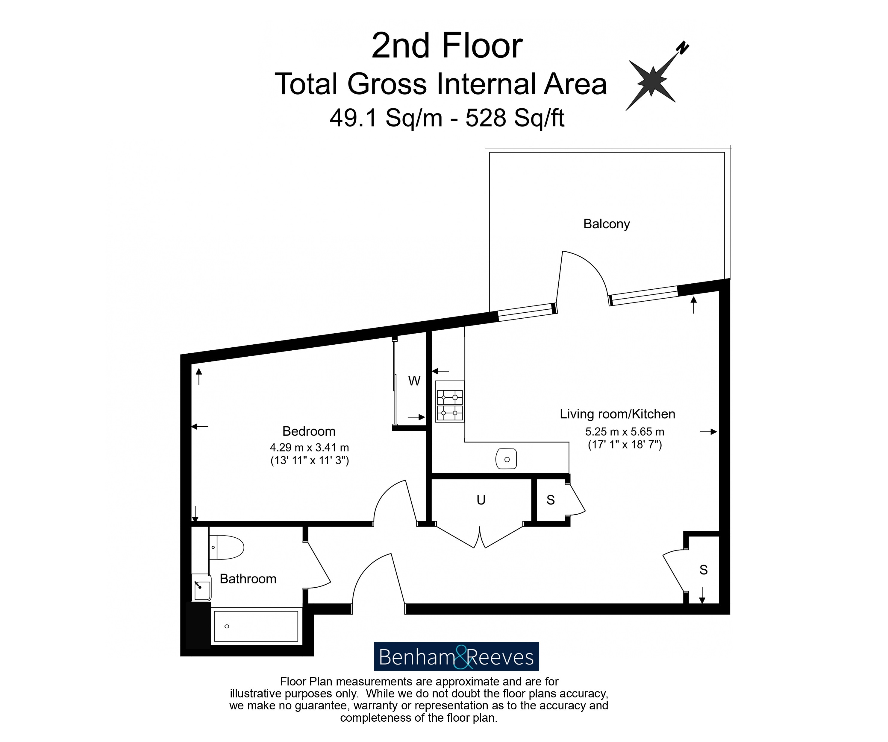 1  bedroom flat to rent in Perryfield Way, Hendon, NW9-Floorplan
