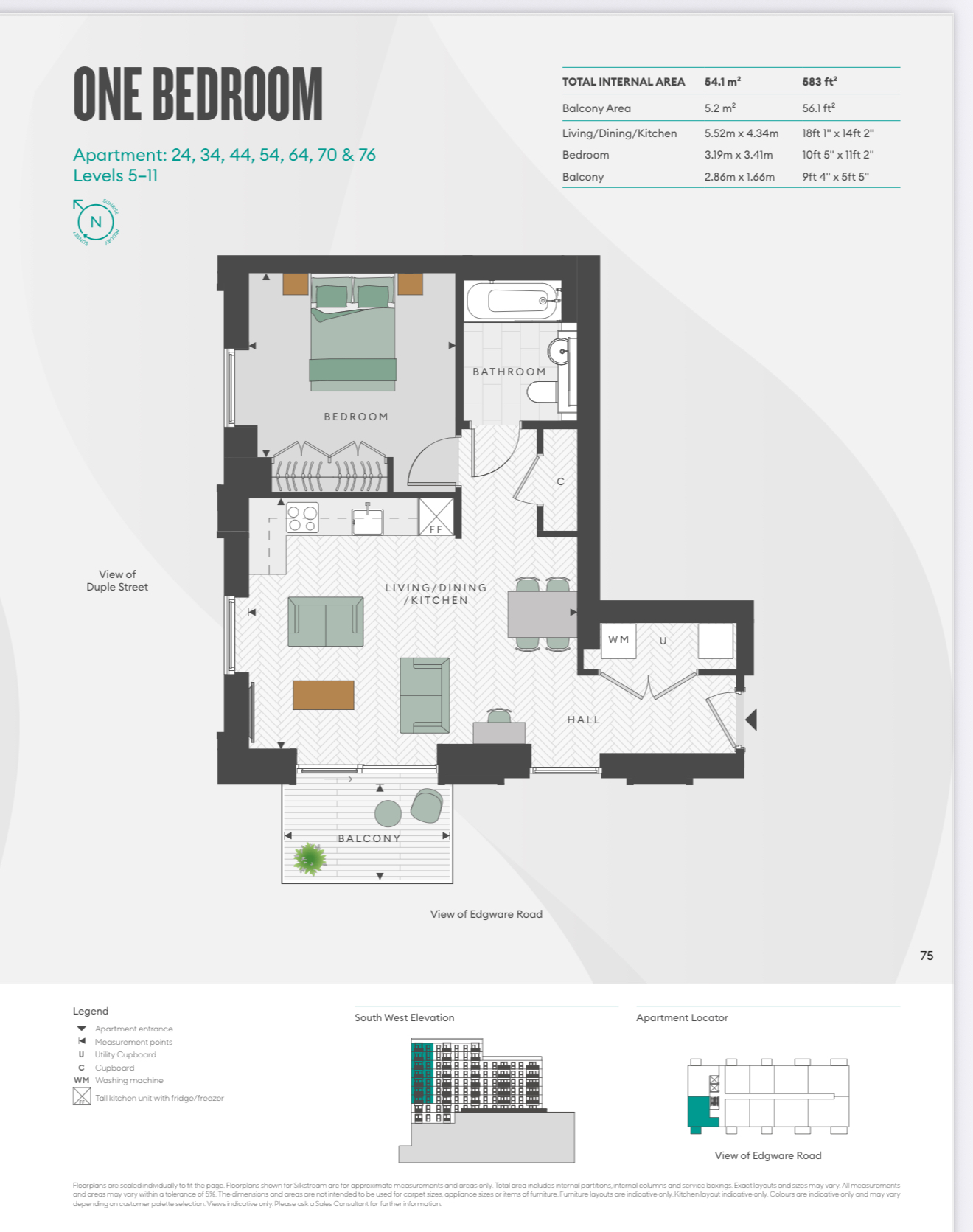 1  bedroom flat to rent in Henshaw Parade, Hendon, NW9-Floorplan
