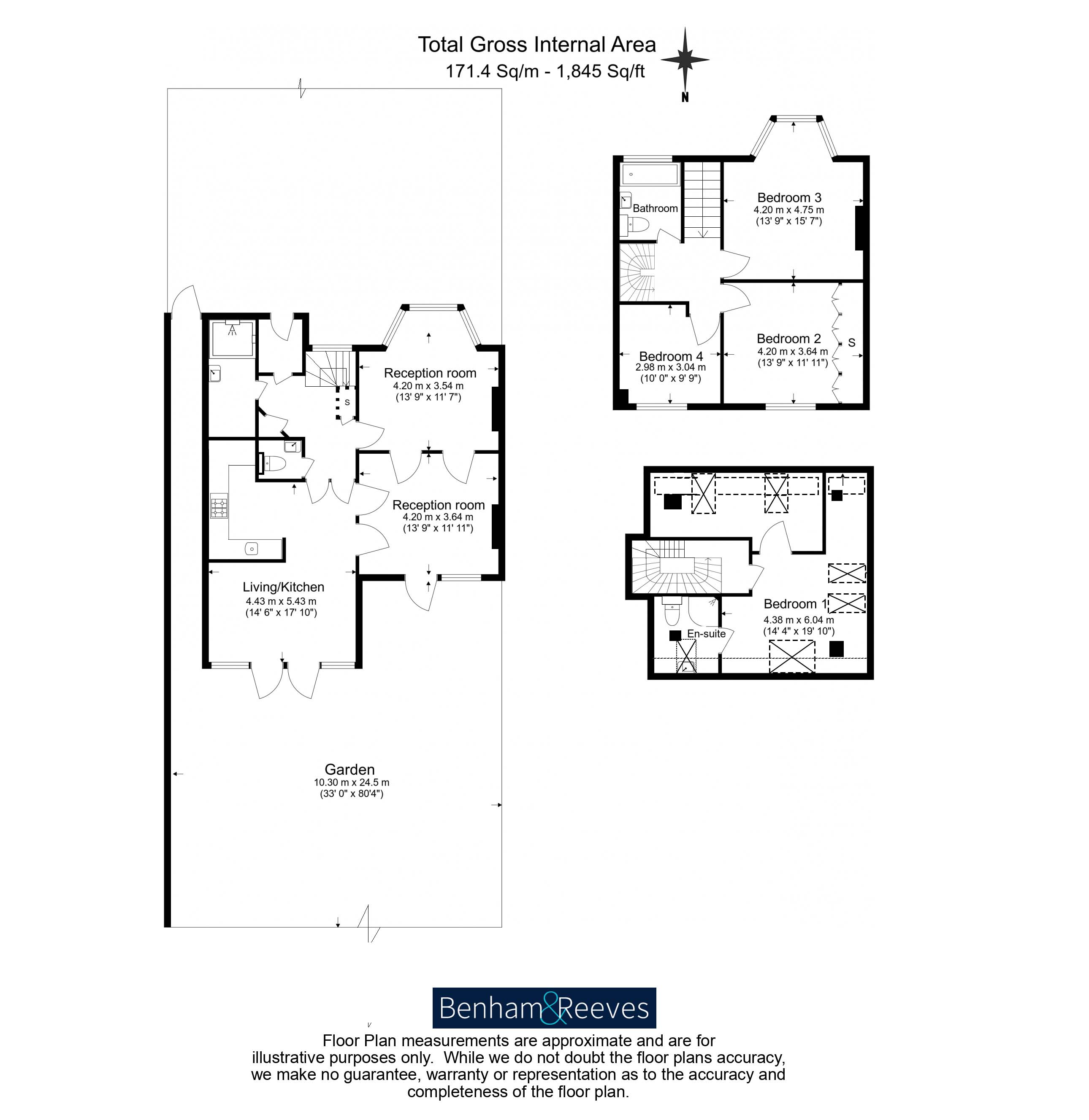 4  bedrooms flat to rent in Woodlands, Hampstead, NW11-Floorplan