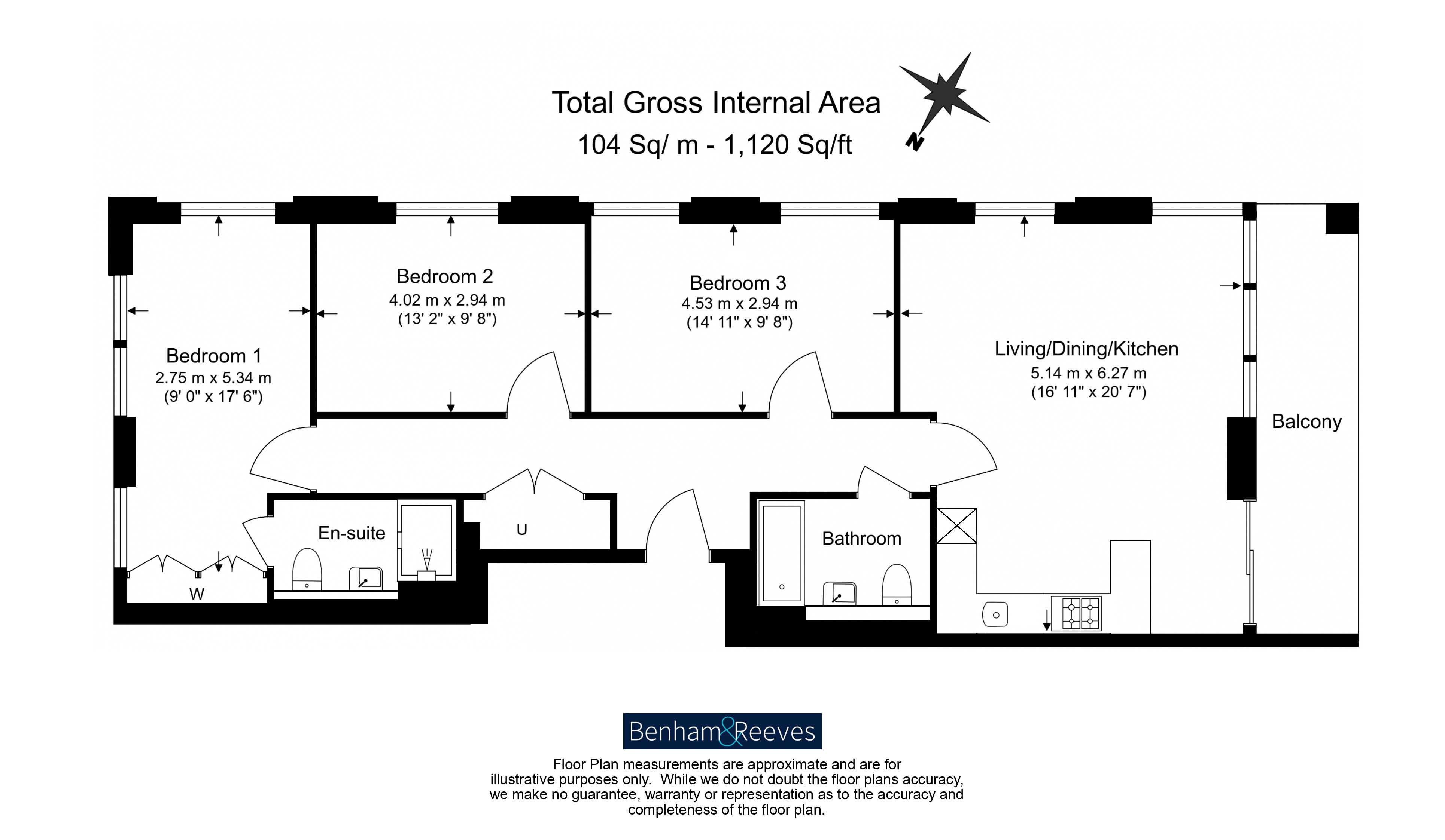 3  bedrooms flat to rent in Henshaw Parade, Hendon, NW9-Floorplan
