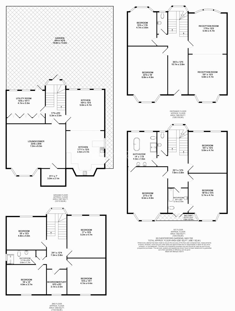 7  bedrooms house to rent in Chesterford Gardens, Hampstead, NW3-Floorplan
