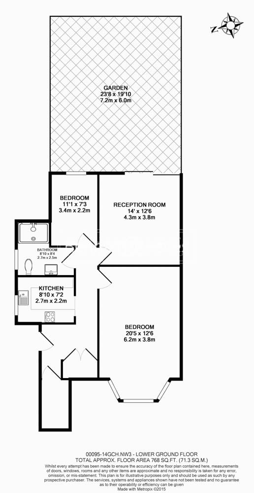 2  bedrooms flat to rent in Gayton Road, Hampstead, NW3-Floorplan