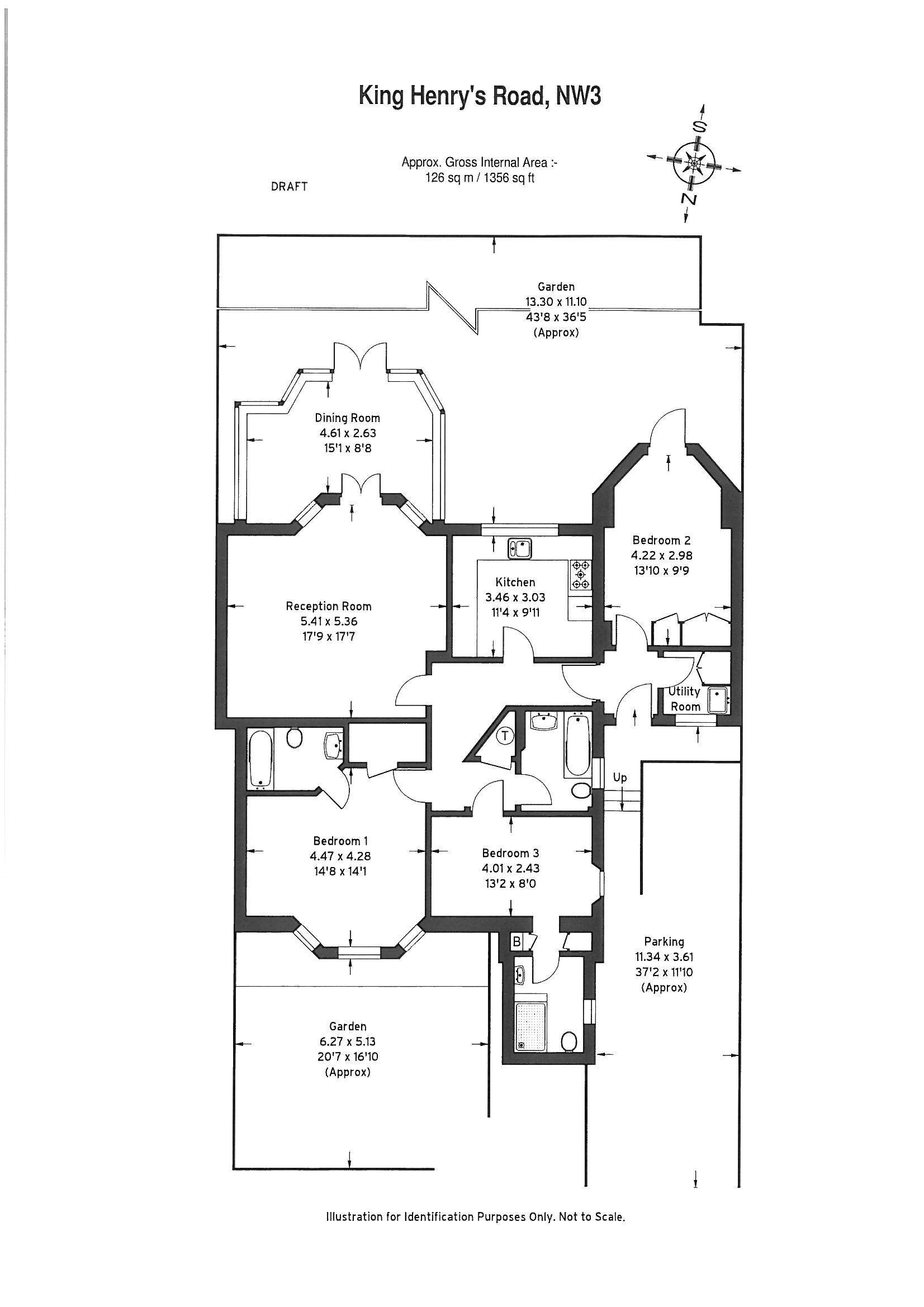 3 bedrooms flat to rent in King Henrys Road, Hampstead, NW3-Floorplan