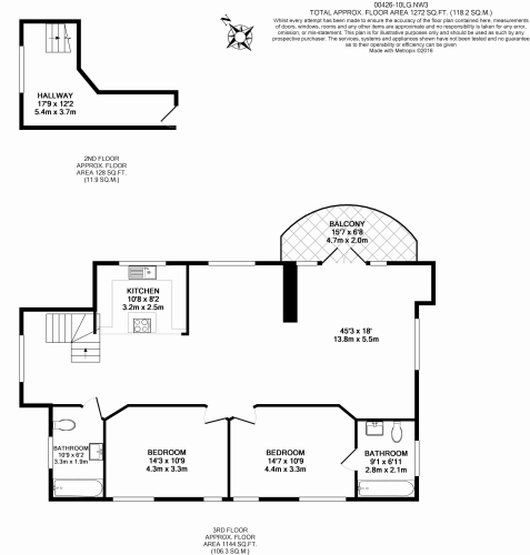 2  bedrooms flat to rent in Lindfield Gardens, Hampstead, NW3-Floorplan