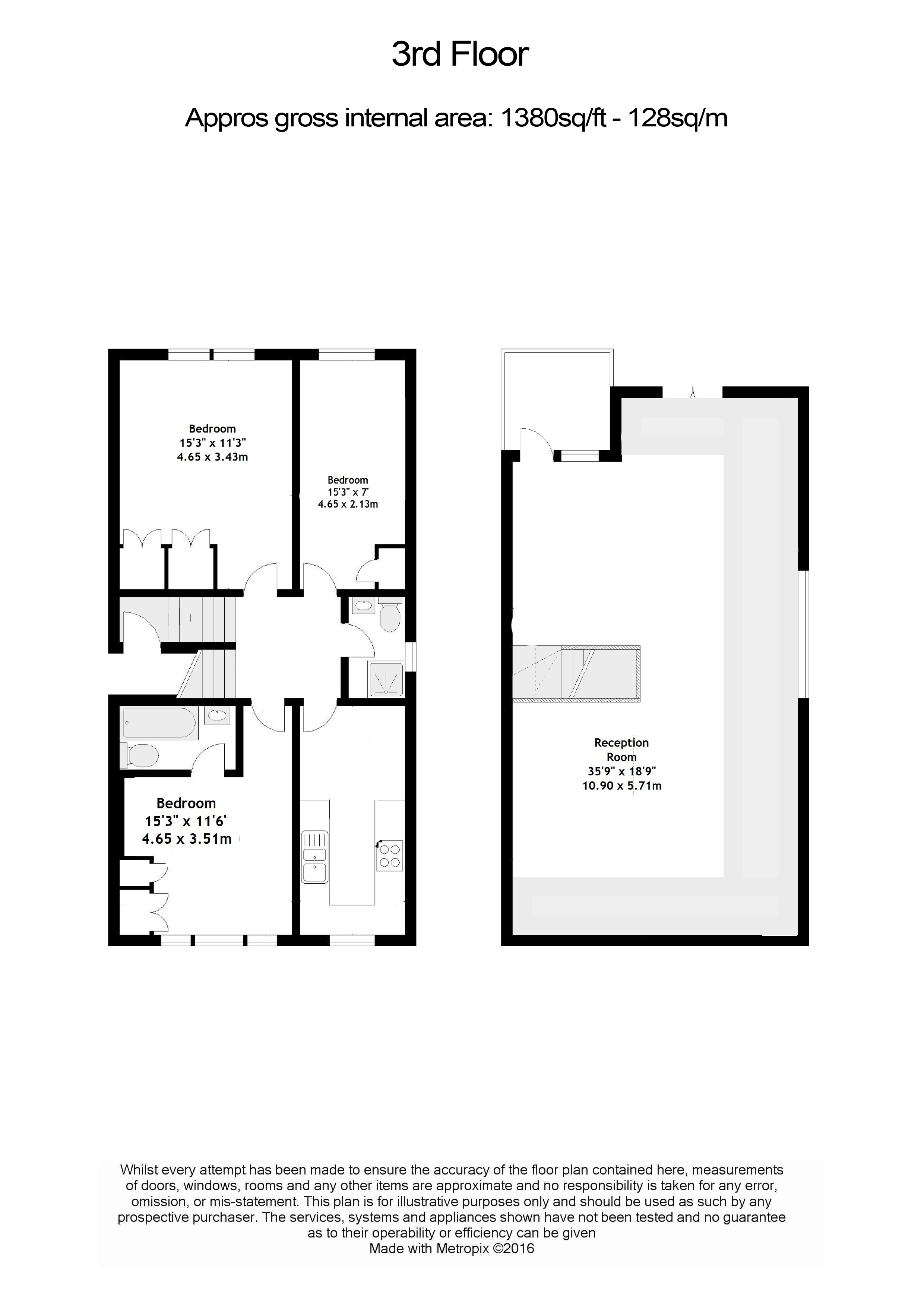 3  bedrooms flat to rent in Randolph Avenue, Hampstead, W9-Floorplan