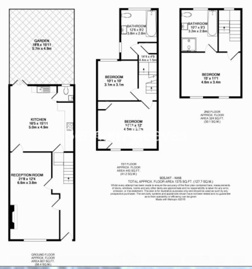 3  bedrooms house to rent in St John's Wood Terrace, St John's Wood, NW8-Floorplan