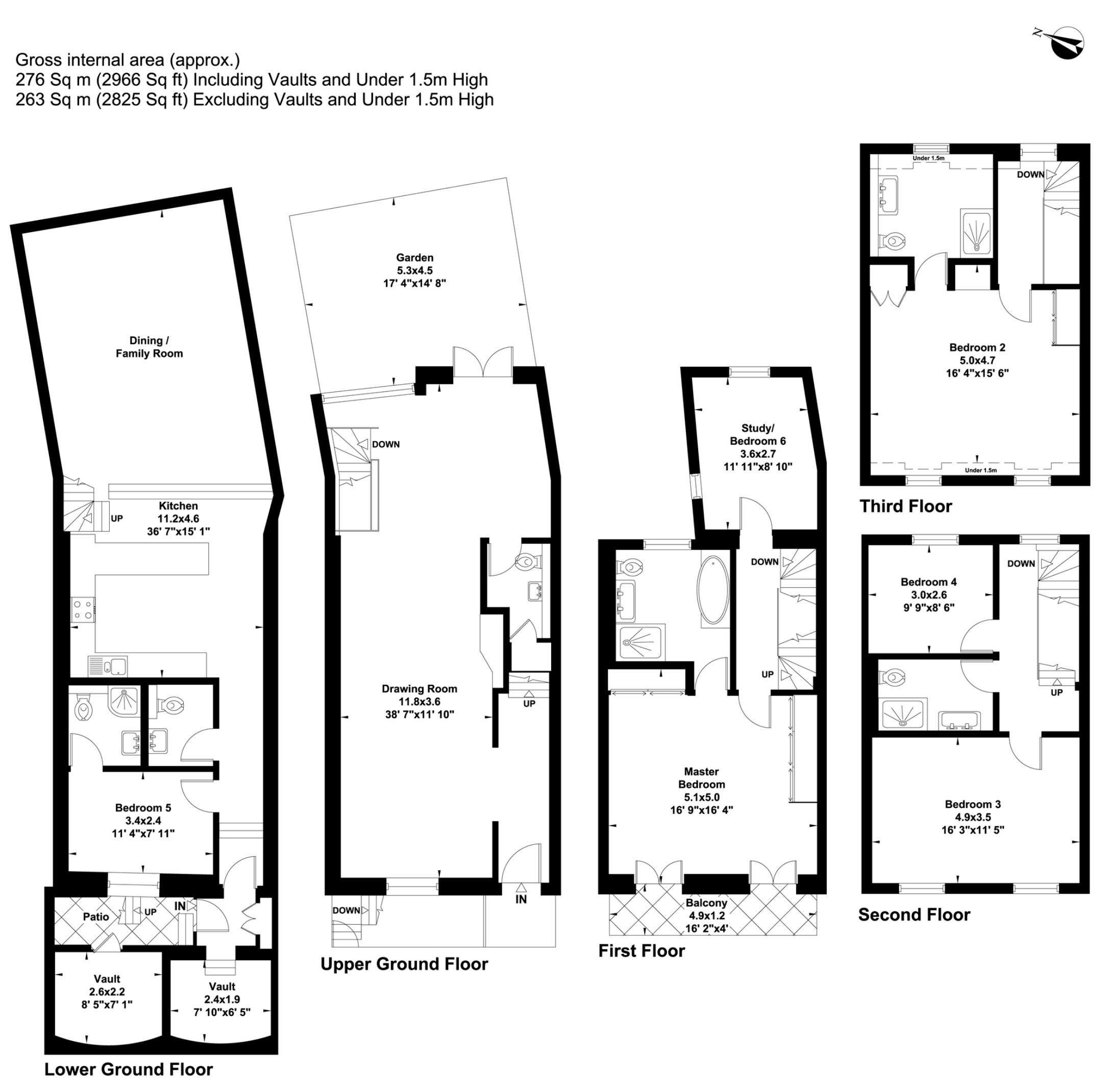 5  bedrooms house to rent in Trevor Place, Knightsbridge, SW7-Floorplan