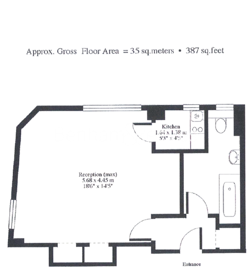 1 bedroom flat to rent in Nell Gwynn House, Sloane Avenue, SW3-Floorplan