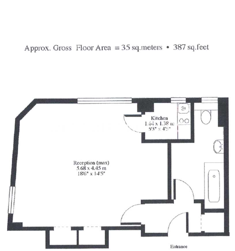 1  bedroom flat to rent in Nell Gwynn House, Sloane Avenue, SW3-Floorplan