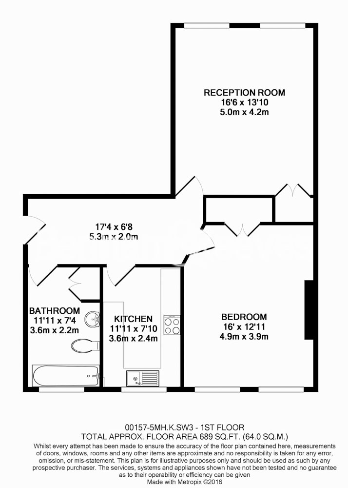 1 bedroom flat to rent in Mitre House, King’s Road, Chelsea SW3-Floorplan