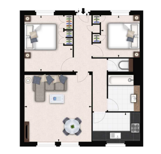 2 bedrooms flat to rent in 161 Fulham Road, Chelsea, SW3-Floorplan
