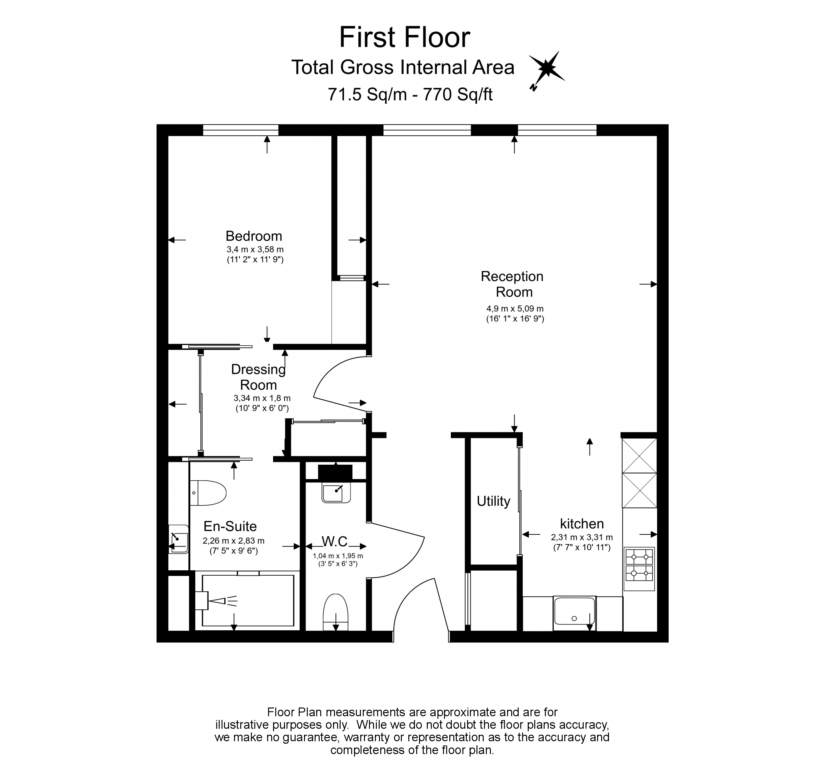 2 bedrooms flat to rent in St. George’s Court, Brompton Road, SW3-Floorplan