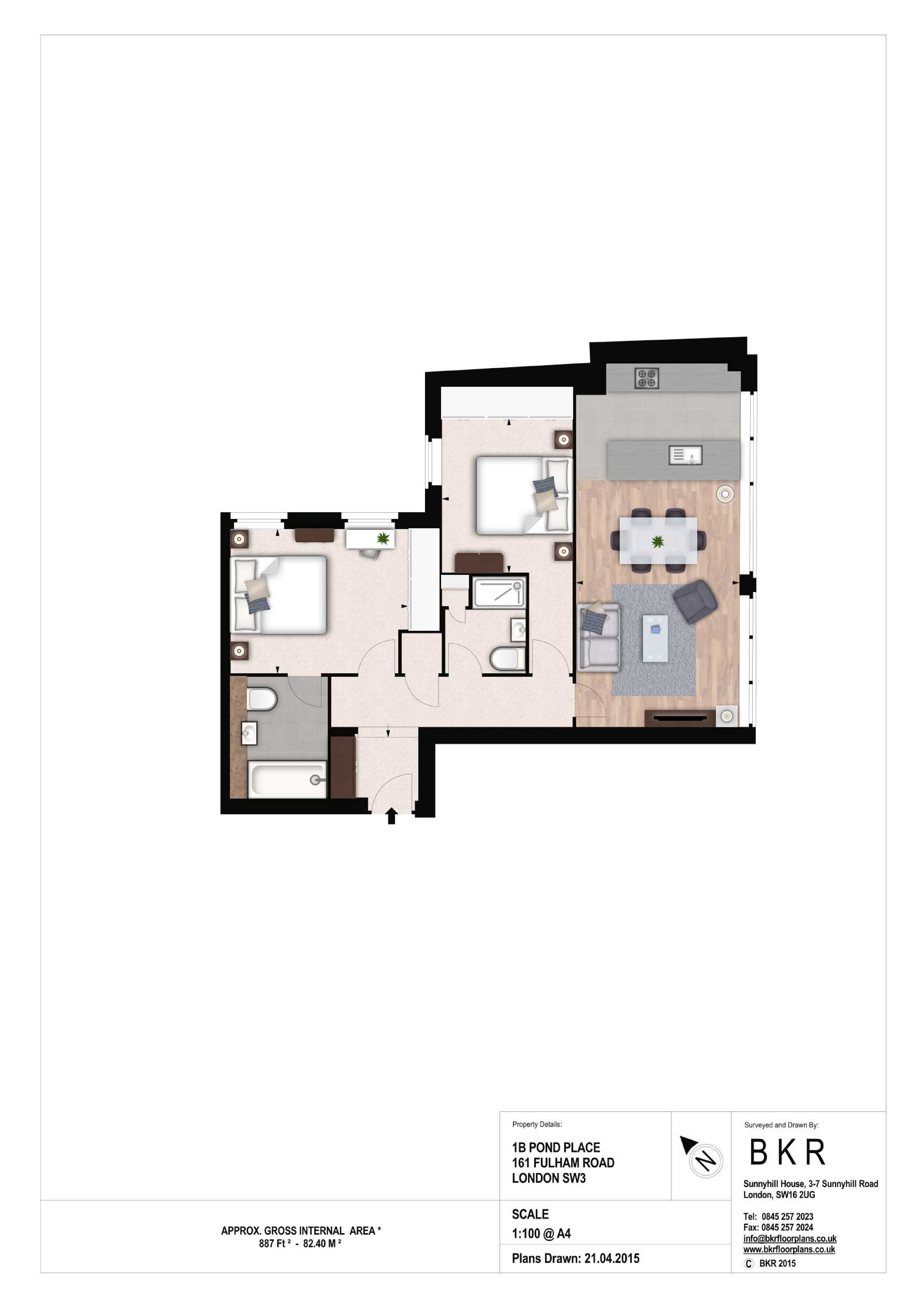 2 bedrooms flat to rent in 161 Fulham Road, Chelsea, SW3-Floorplan